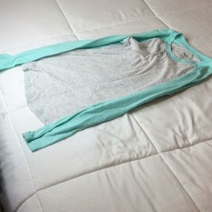 Teal long sleeve t shirt
